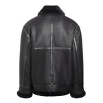 LEVY Men Shearling Sheepskin Moto Jacket
