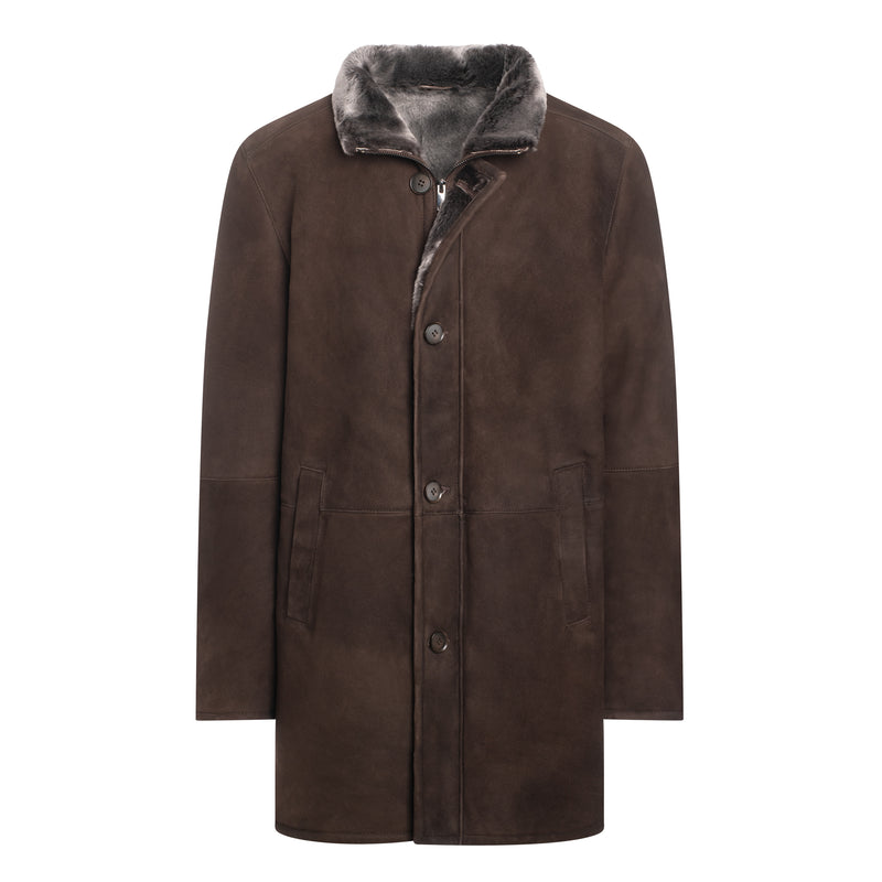 ADAM Men Classic Merino Shearling Car Coat