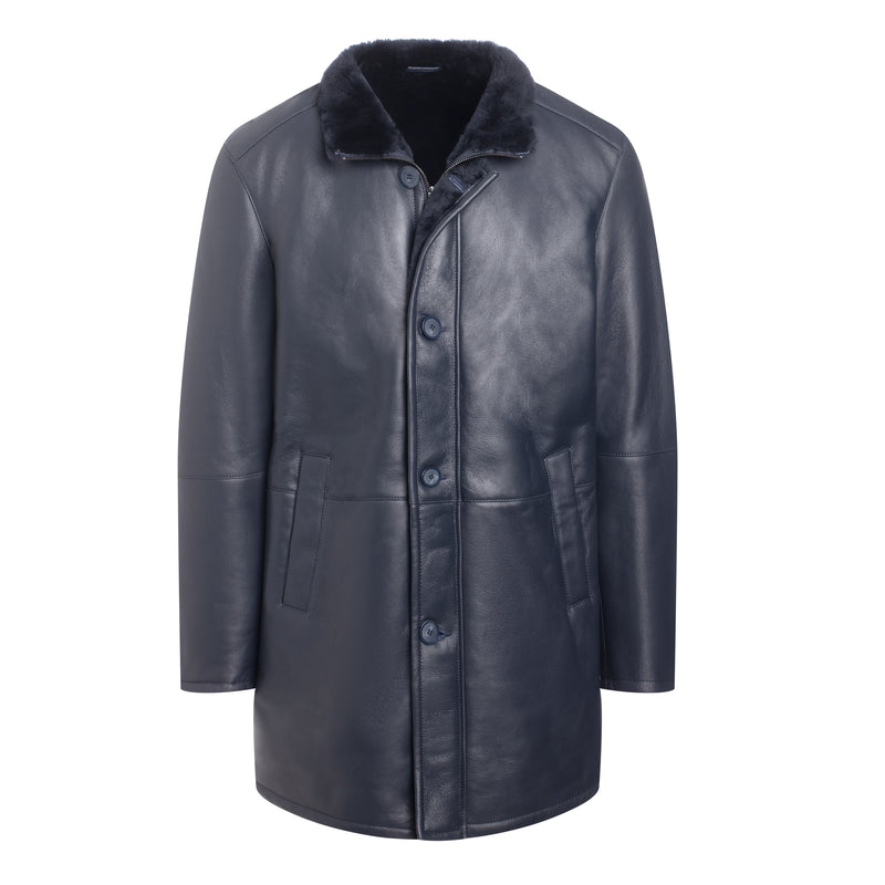 ADAM Men Classic Merino Shearling Car Coat