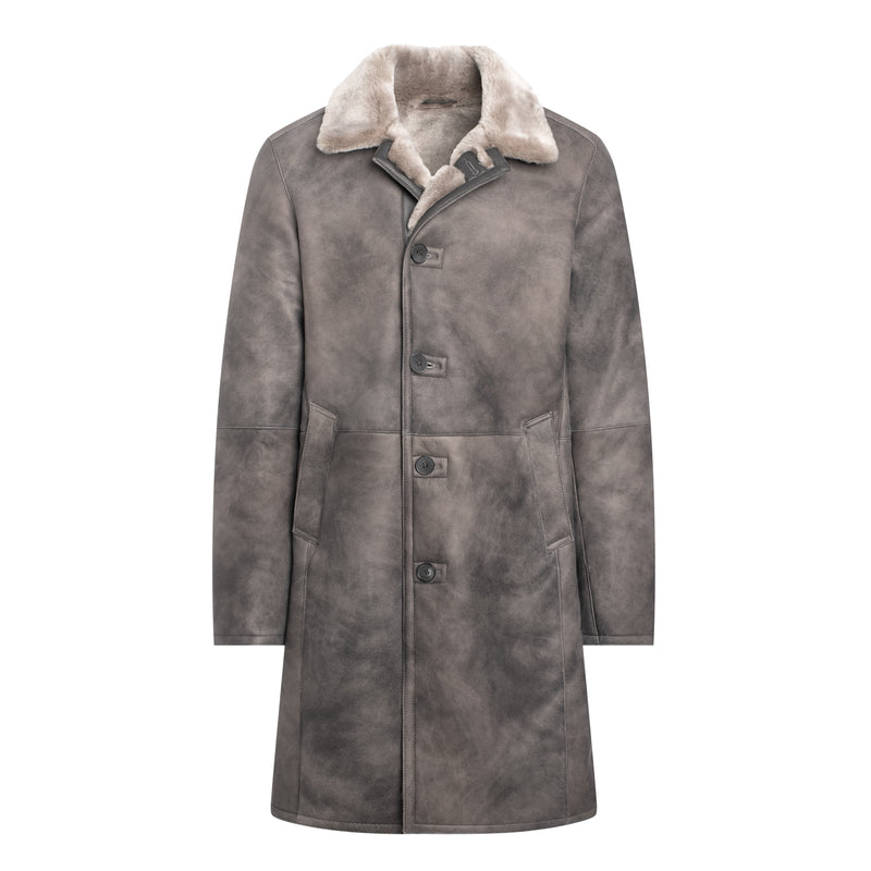SAMMY Men Merino Shearling Trench Coat