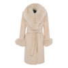 Zina Cashmere Fur Trim Coat