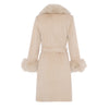 Zina Cashmere Fur Trim Coat