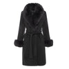 Zina Cashmere Fur Trim Coat