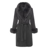 Zina Cashmere Fur Trim Coat