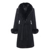 Zina Cashmere Fur Trim Coat