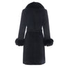 Zina Cashmere Fur Trim Coat