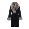 Zina Cashmere Fur Trim Coat