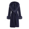 Zina Cashmere Fur Trim Coat