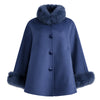 Versailles Cape trim cashmere cape