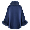 Versailles Cape trim cashmere cape