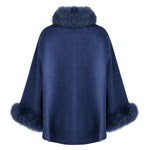 Versailles Cape trim cashmere cape