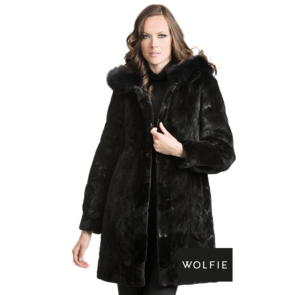 KYLIE Reversible hooded mink section stroller