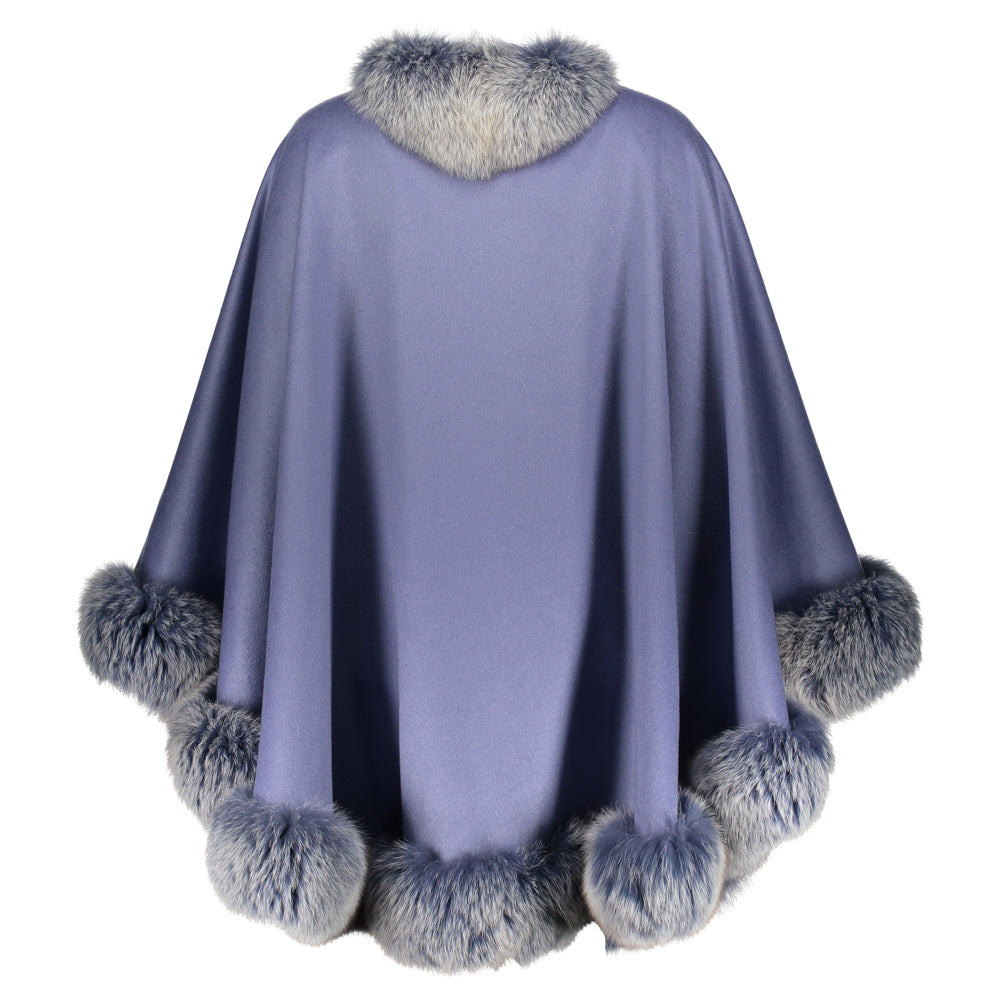 St Tropez Cashmere/Wool Cape with Toscana trim