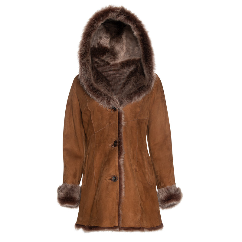 CODY Toscana Shearling Hooded Jacket