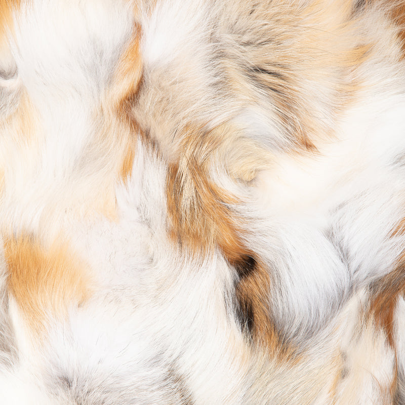 FRANKIE Couverture en fourrure de renard avec garniture de renard