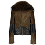 TARA Calf leather moto jacket