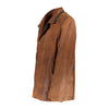 BRAD Men leather jacket with red fox fur lining