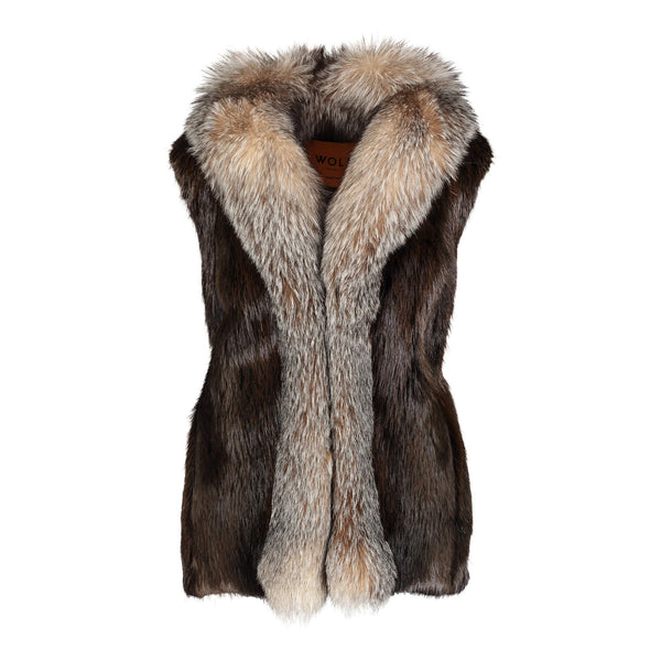 Long hair beaver jacket and mink insert – Wolfie Premium Outerwear