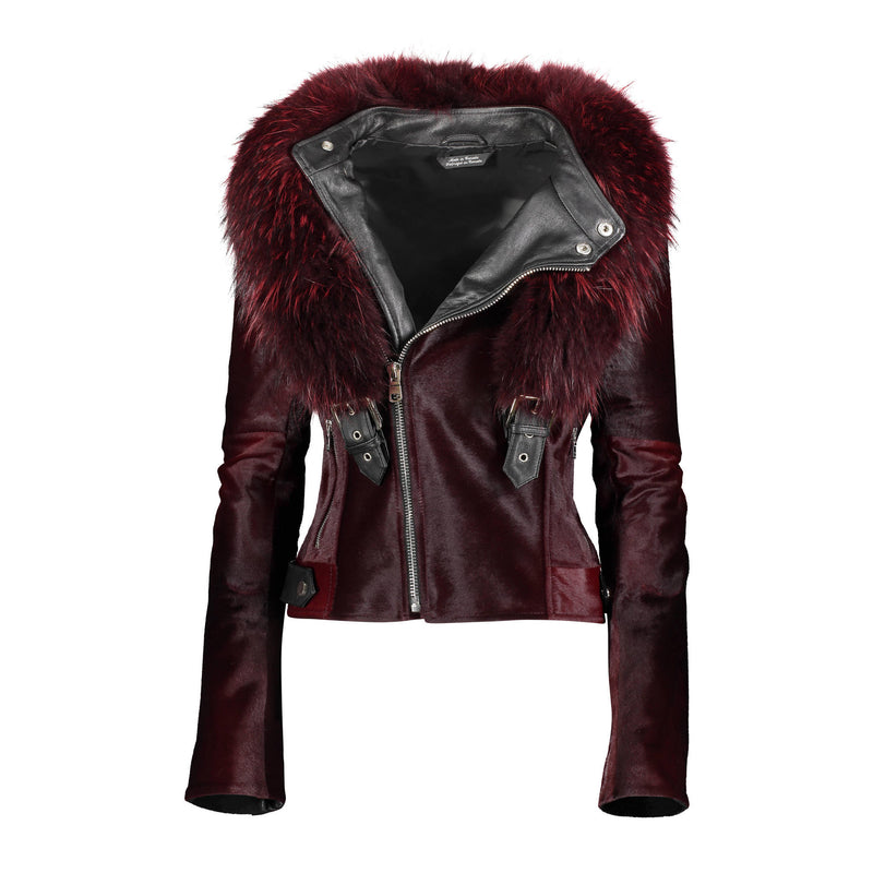 TARA Calf leather moto jacket