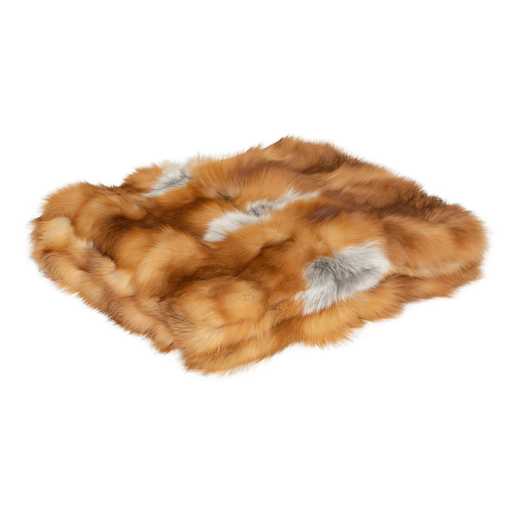 Luxury Canadian Red Fox, Fur Blanket Throw