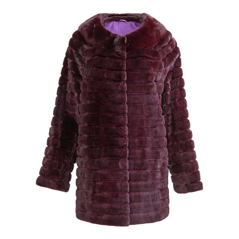 ALICE Horizontal motifs mink coat