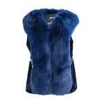 OLIVIA Sheared beaver vest with front fox