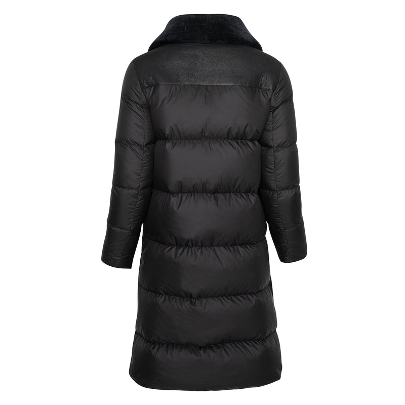 Alma Shearling Down Puffer Coat – Wolfie Premium Outerwear