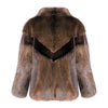 CASSIDY Long hair beaver jacket and mink insert