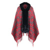 SASHA woven shawl with premium fox trim