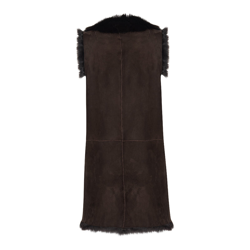 Stormi Long Shearling Vest – Wolfie Premium Outerwear