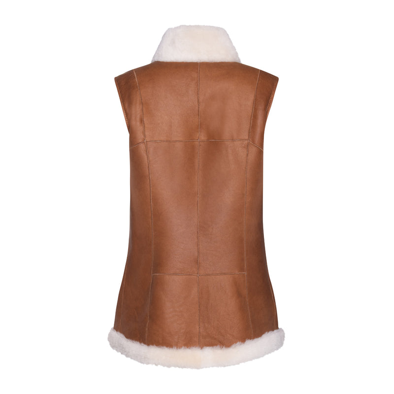 DIXIE - Merino Shearling Zip vest