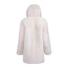 FAYER Reversible Hooded Shearling Sheepskin Teddy Coat