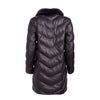 Paula Chevron Quilted Leather Puffer Coat