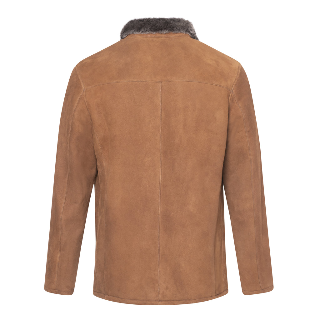MATTY Men Classic Sheepskin Shirt Jacket (veste chemise en peau de mouton mérinos)